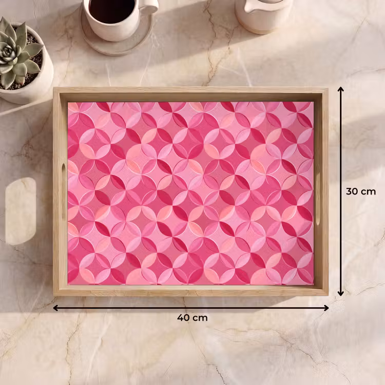 Dienblad - Geometrisch - Mozaïek - Modern - Roze — 9