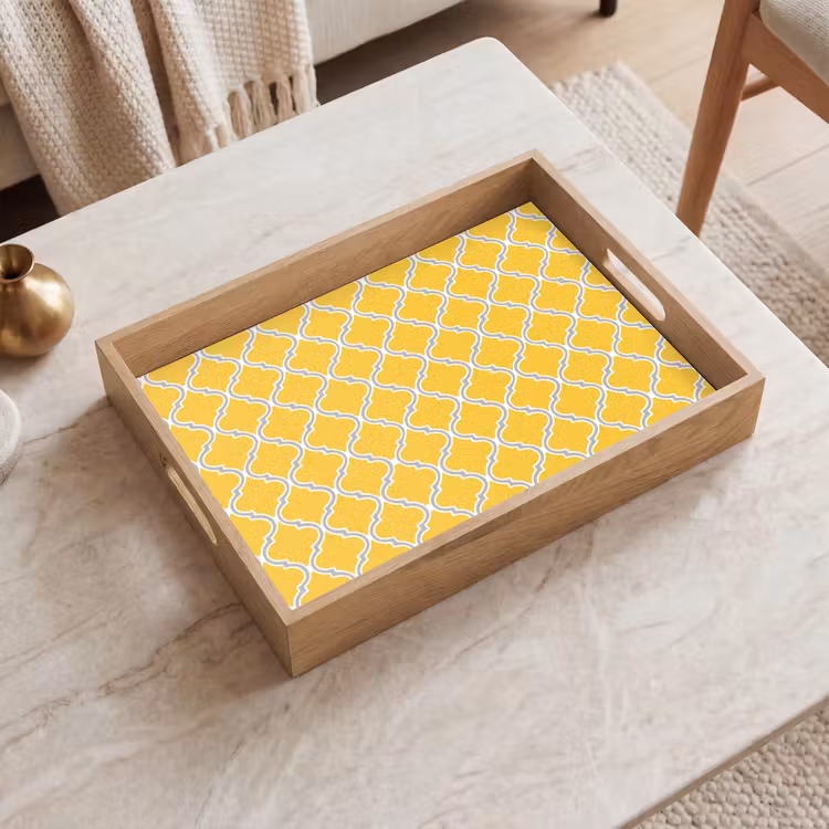 Dienblad - Lantaarn - Arabesk - Elegant - Geel — 2