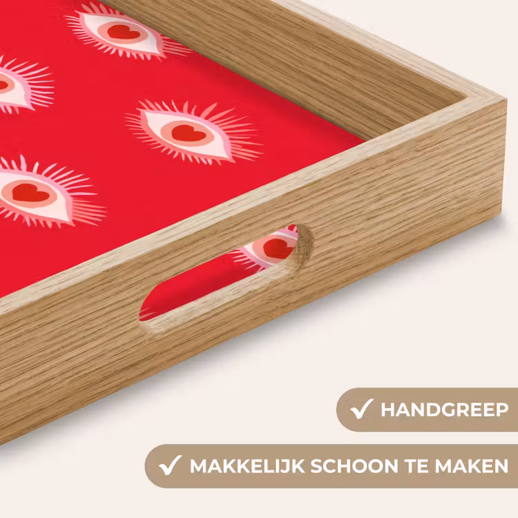 Dienblad - Ogen - Hart - Abstract - Rood - Roze — 5