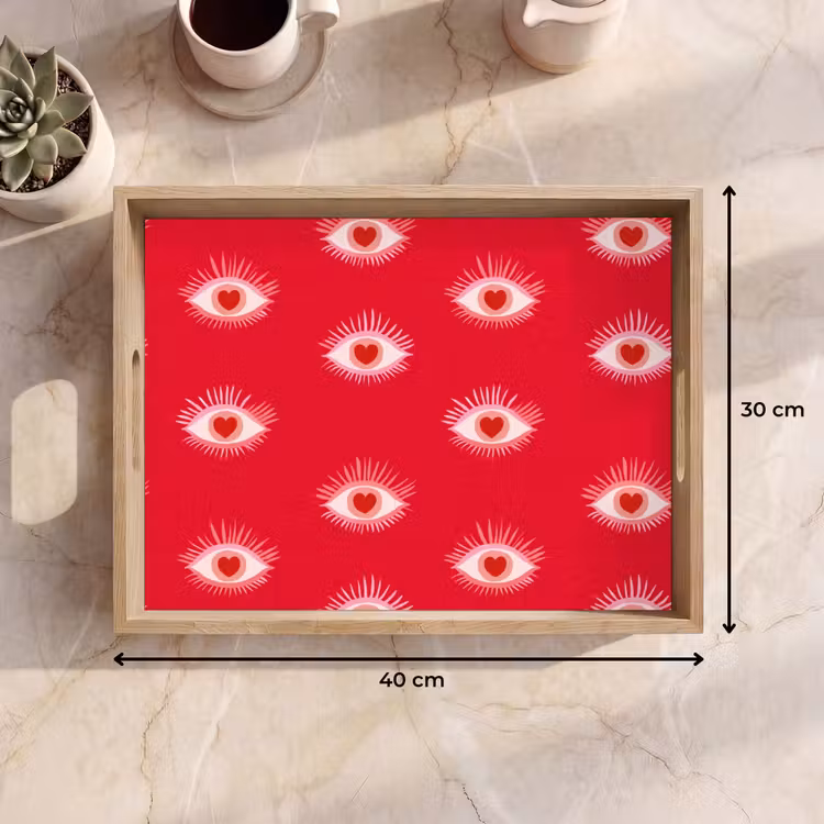 Dienblad - Ogen - Hart - Abstract - Rood - Roze — 9