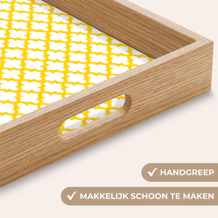 Dienblad - Patroon - Geometrisch - Klassiek - Geel — 5