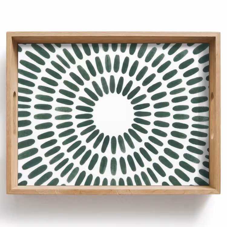 Dienblad - Abstract - Cirkel - Patroon - Modern - Groen — 1