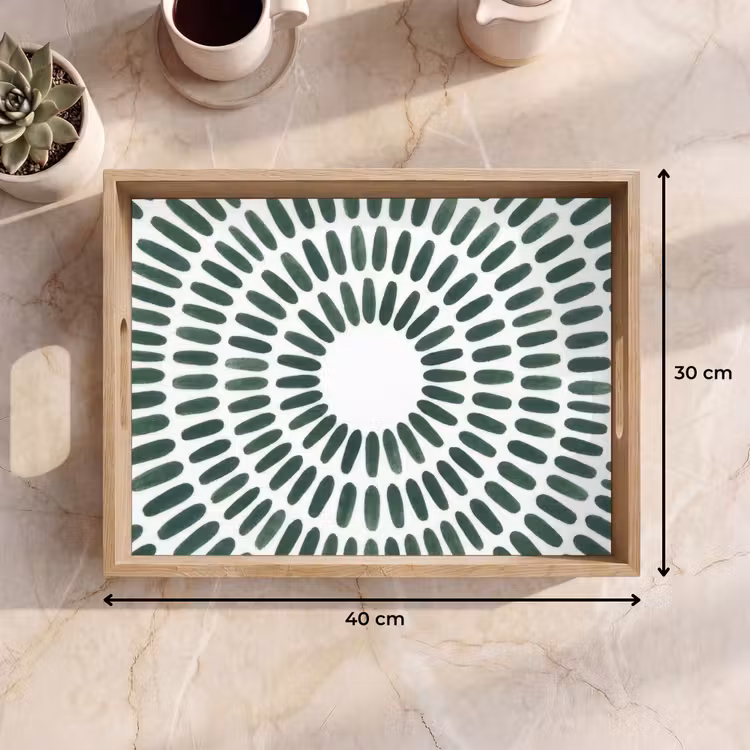 Dienblad - Abstract - Cirkel - Patroon - Modern - Groen — 9