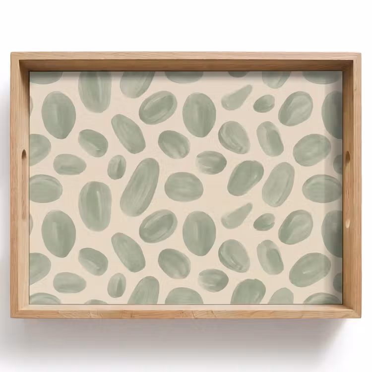 Dienblad - Abstract - Patroon - Organisch - Groen - Modern — 1