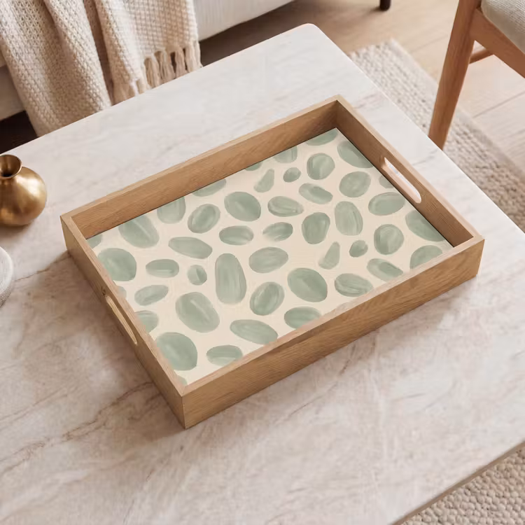 Dienblad - Abstract - Patroon - Organisch - Groen - Modern — 2
