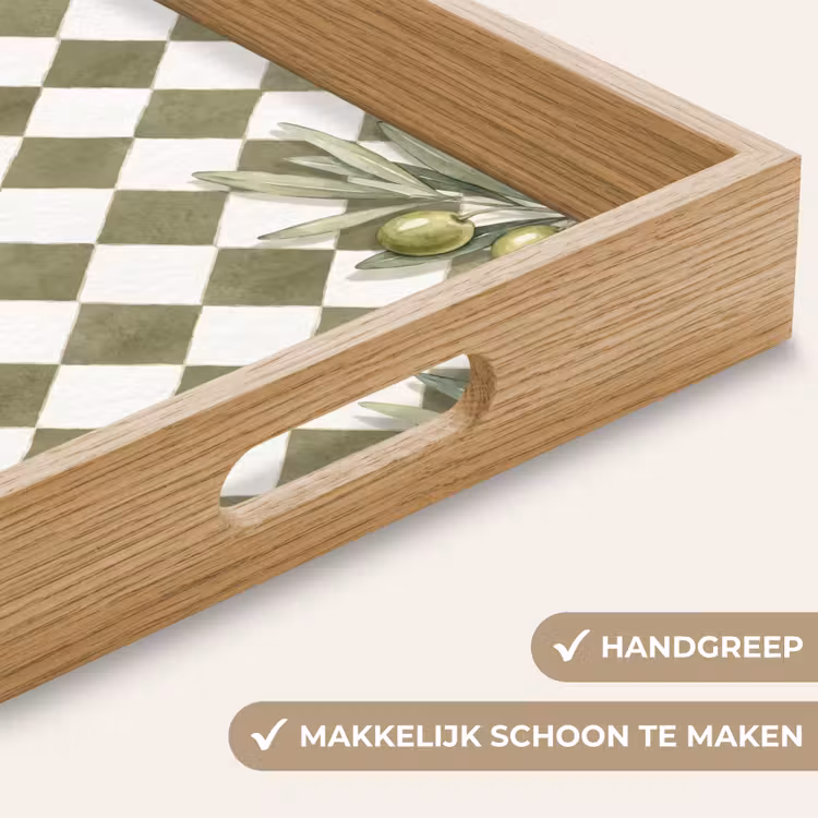 Dienblad - Plant - Olijftakken - Waterverf - Mediterraan - Groen — 5