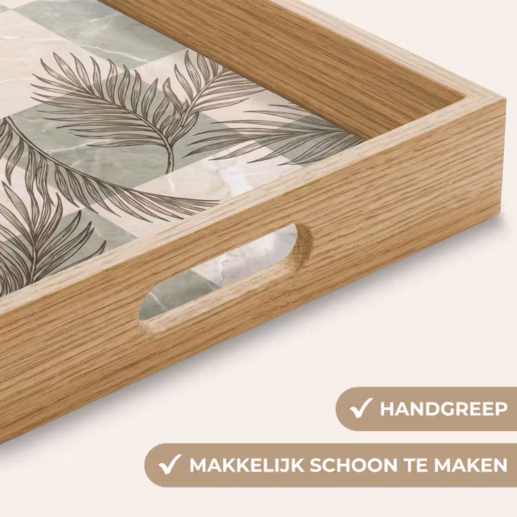 Dienblad - Planten - Bladeren - Marmer - Modern - Groen — 5