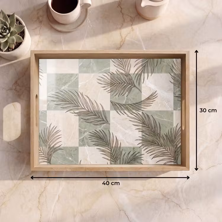 Dienblad - Planten - Bladeren - Marmer - Modern - Groen — 9