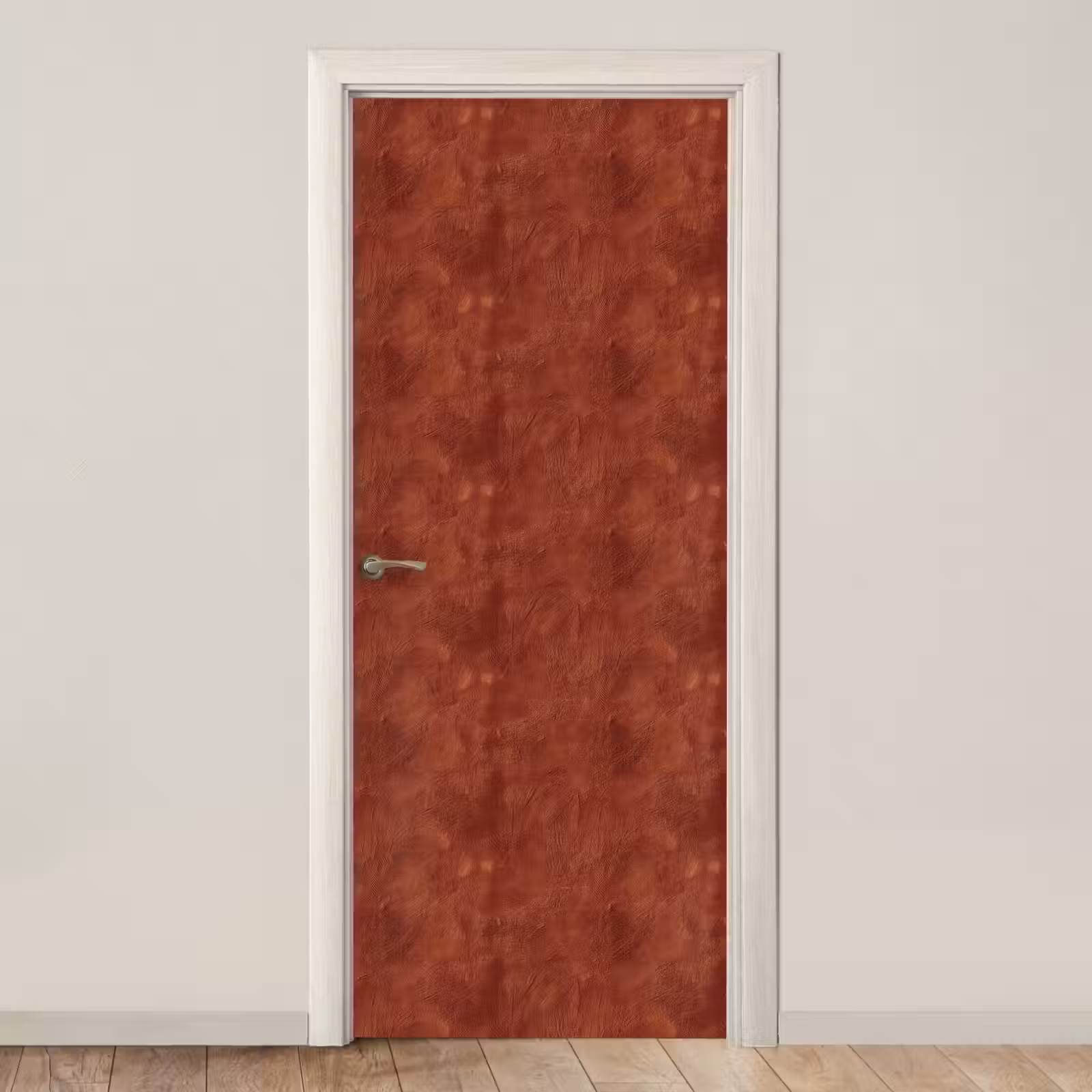 Deursticker - Stucwerk - Textuur - Terracotta — 1