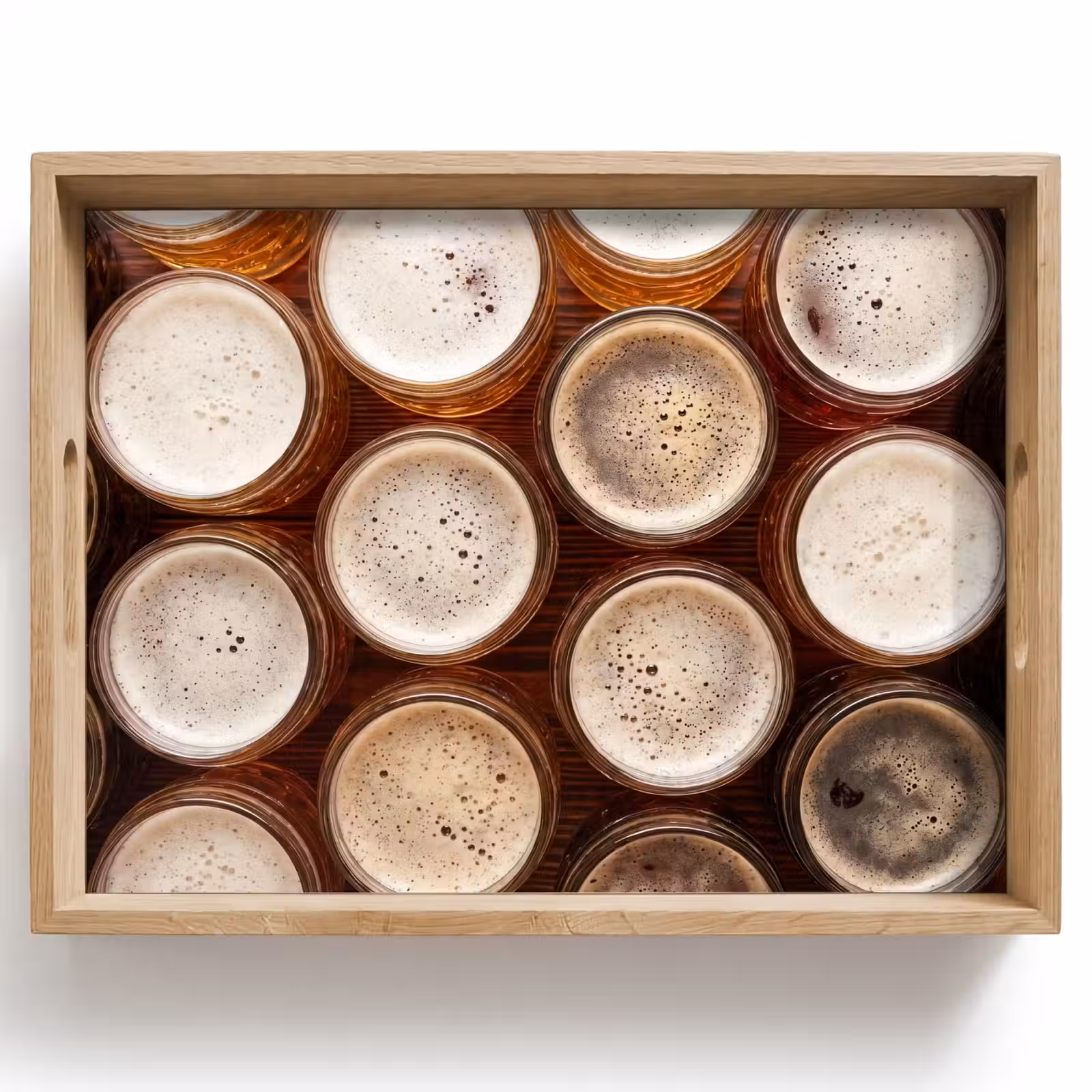 Dienblad - Eten - Glazen - Drank - Patroon - Bruin — 1