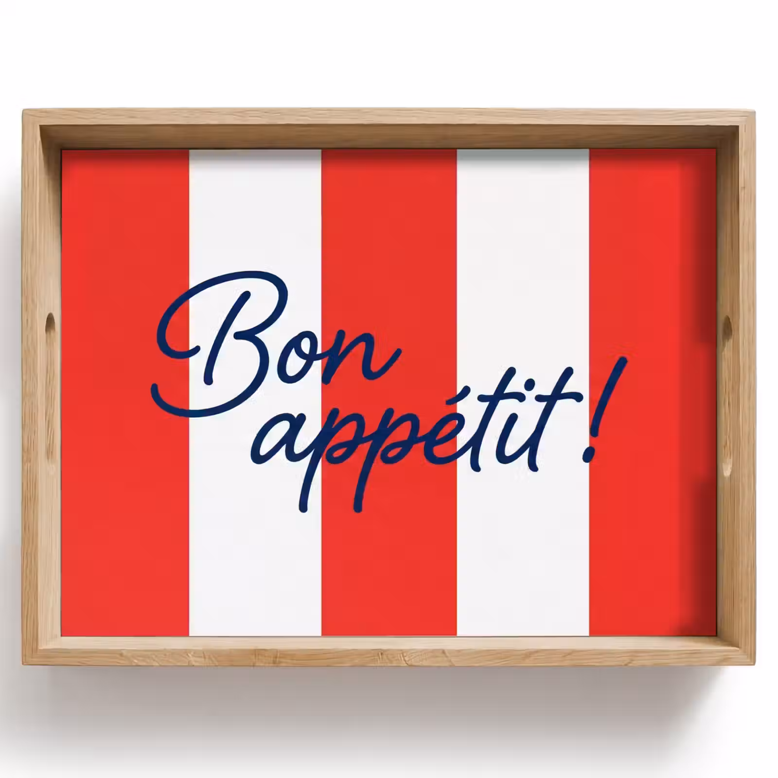 Dienblad - Eten - Spreuk - Keuken - Grafisch - Rood-Wit — 1