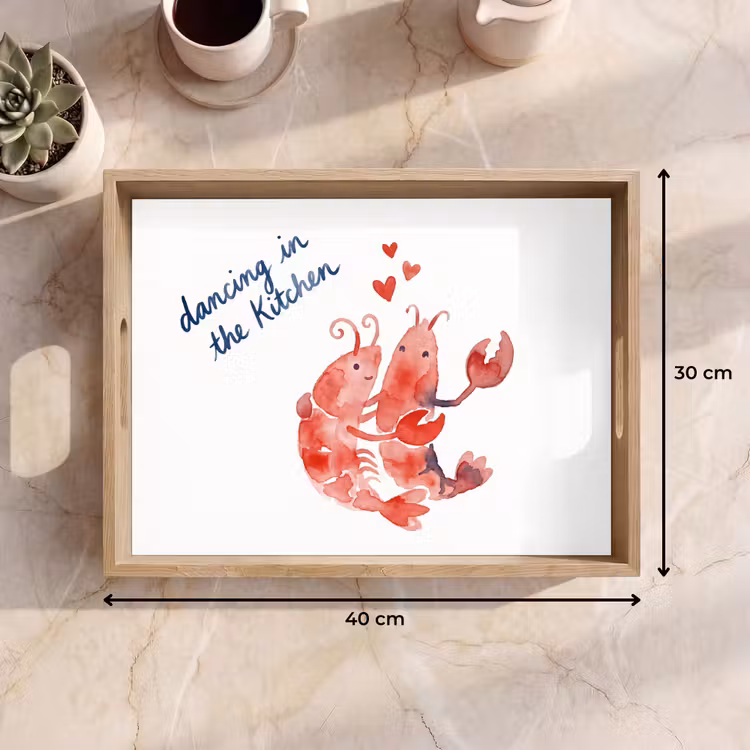 Dienblad - Dier - Dans - Liefde - Waterverf - Rood — 9