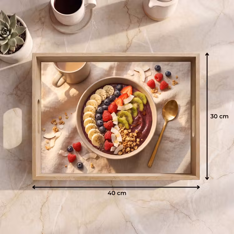 Dienblad - Eten - Ontbijtkom - Fruit - Gezond - Kleurrijk — 9