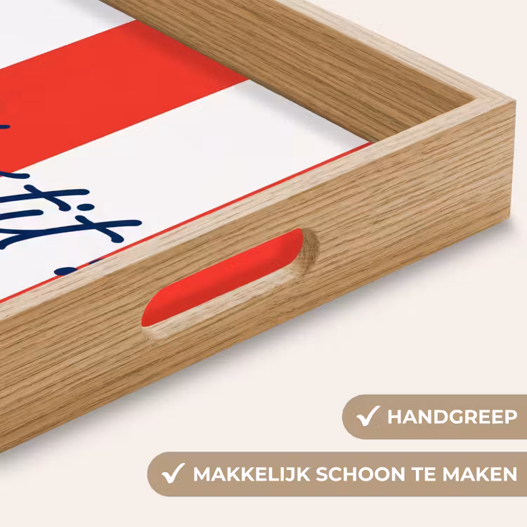 Dienblad - Eten - Spreuk - Keuken - Grafisch - Rood-Wit — 5