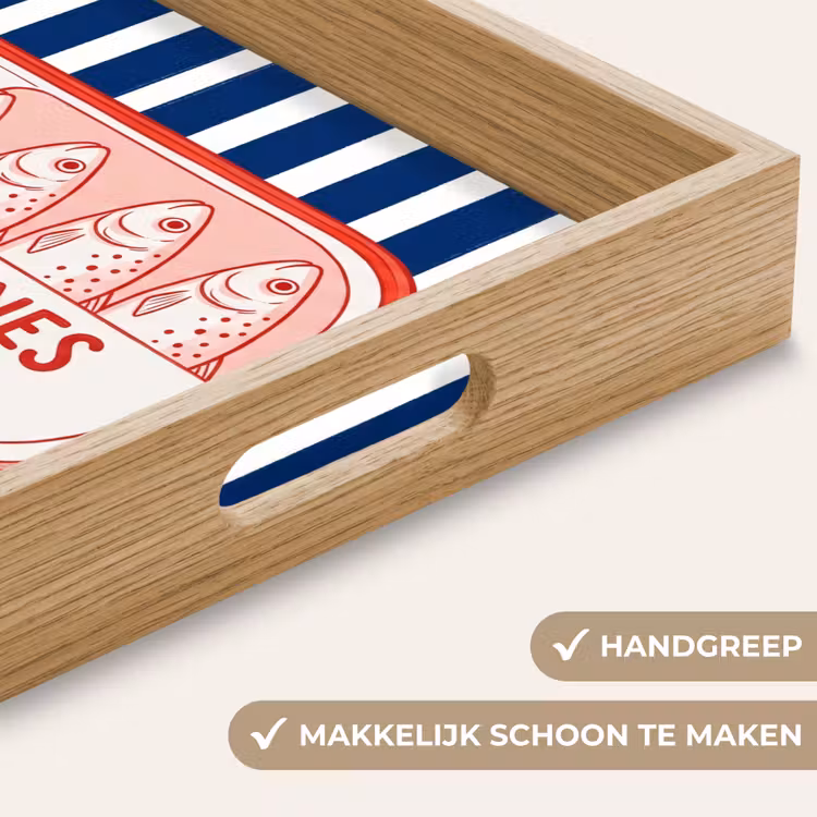 Dienblad - Eten - Vis - Blik - Illustratie - Rood — 5