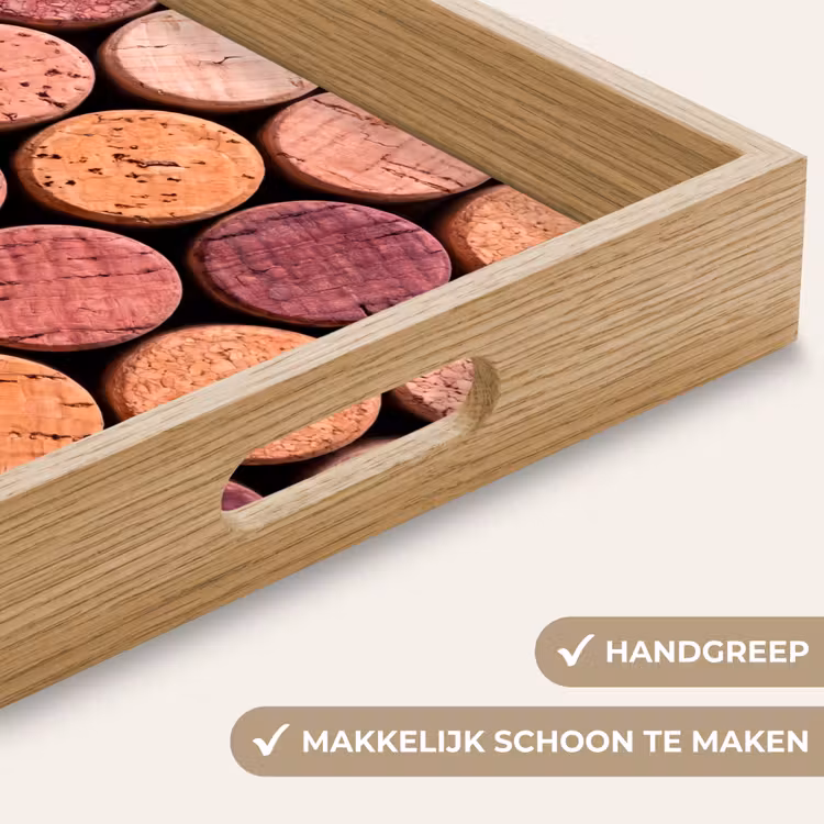 Dienblad - Kurk - Patroon - Abstract - Modern - Rood — 5