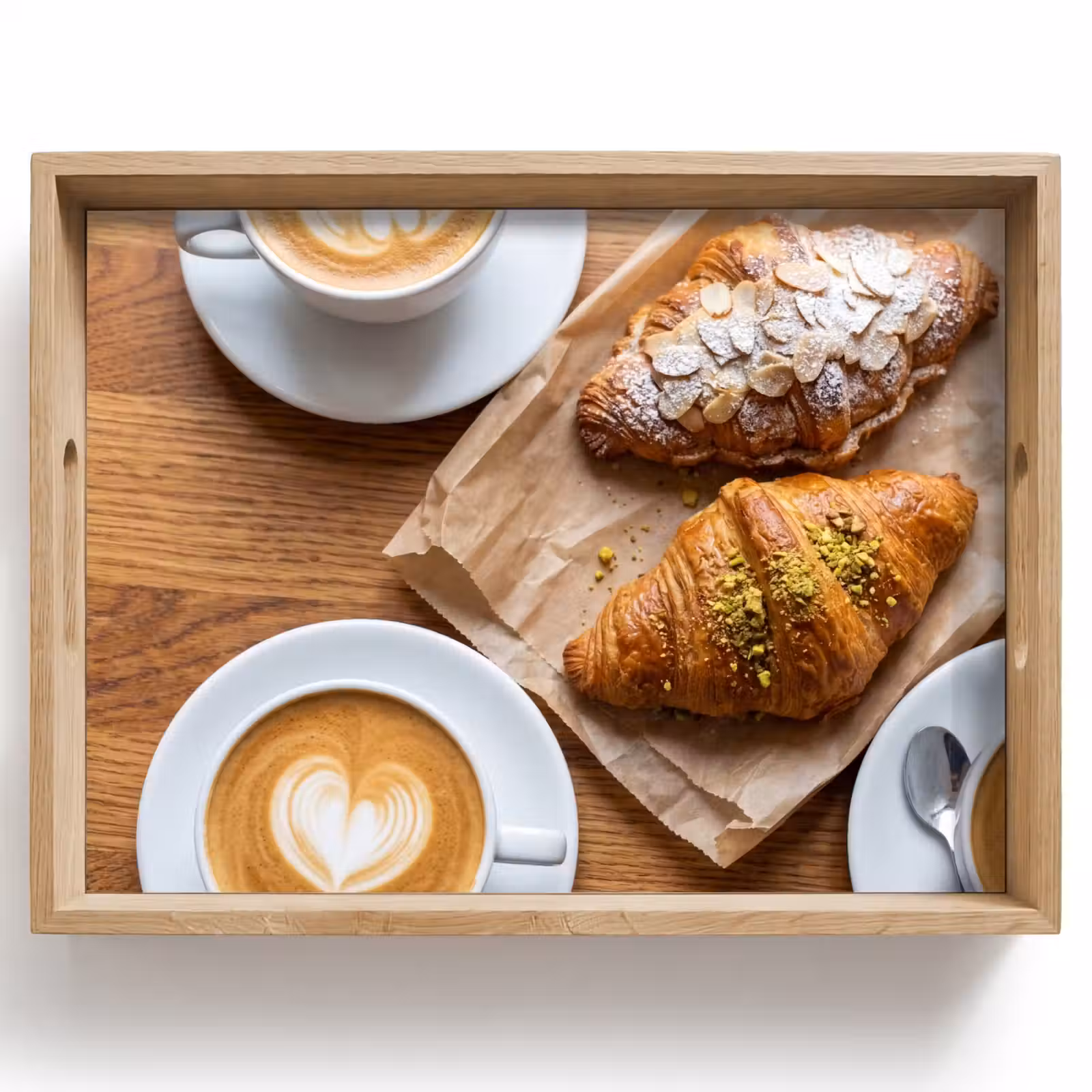 Dienblad - Eten - Croissant - Koffie - Ontbijt - Modern — 1