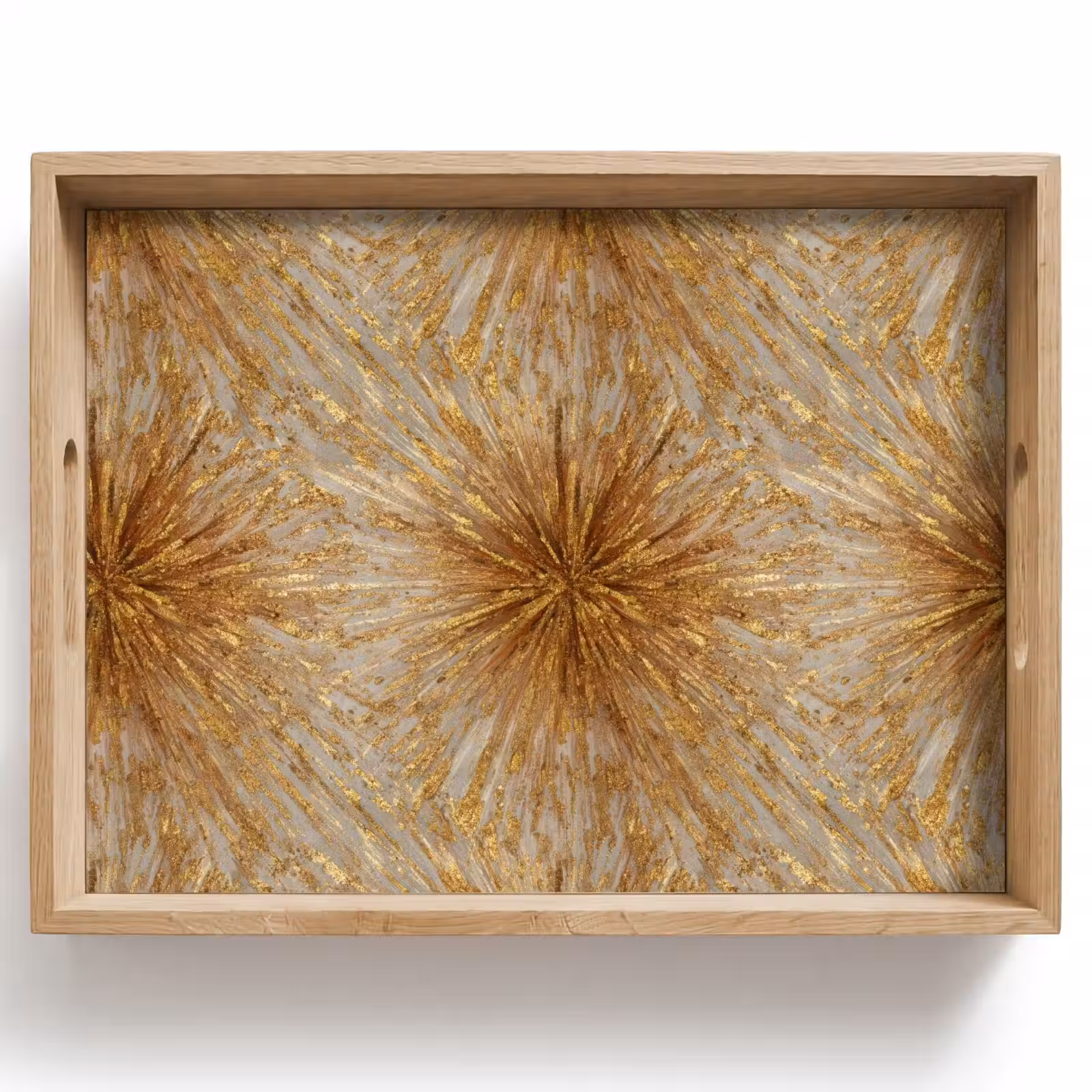 Dienblad - Explosie - Abstract - Goud - Wit — 1