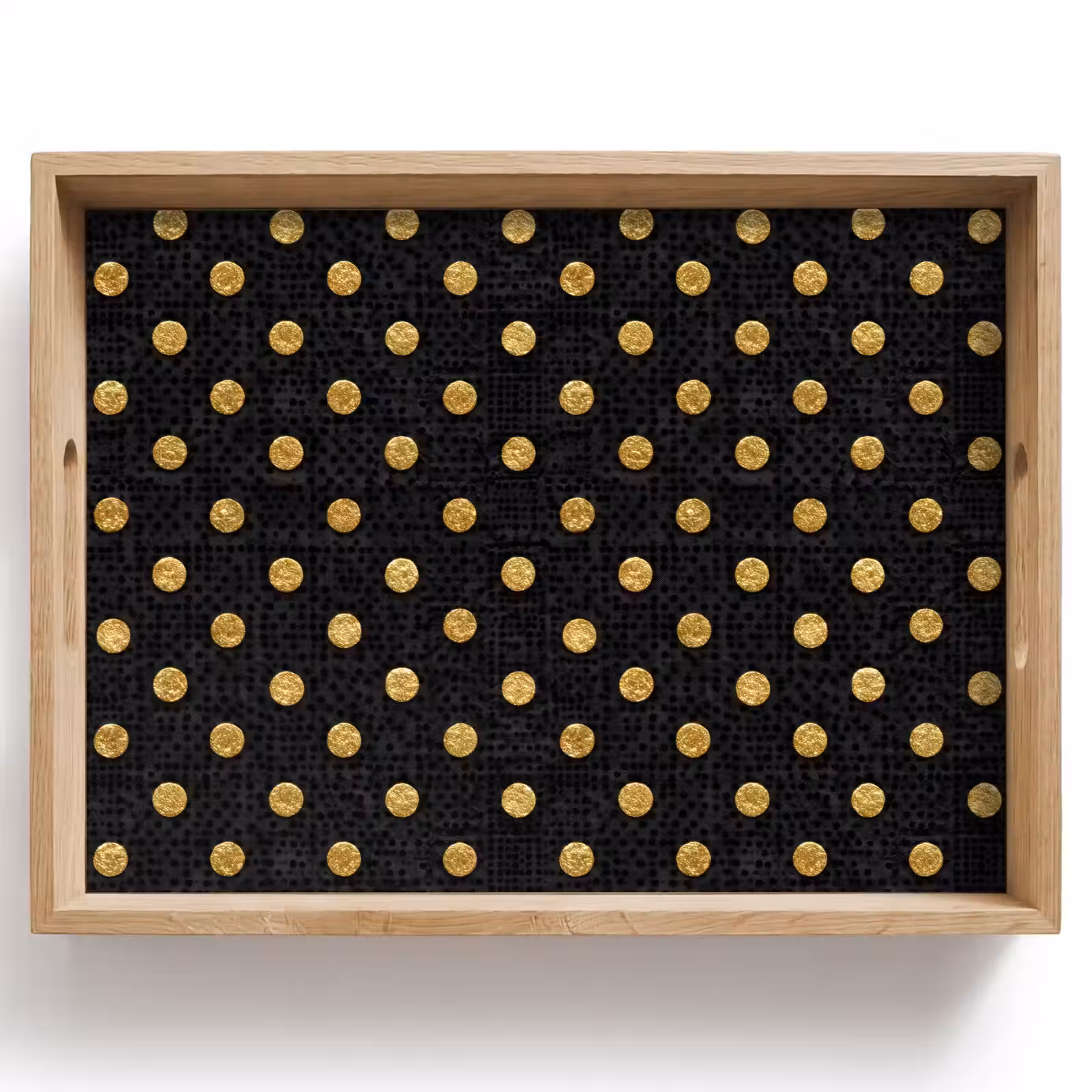 Dienblad - Polka Dot - Stippen - Goud - Zwart — 1