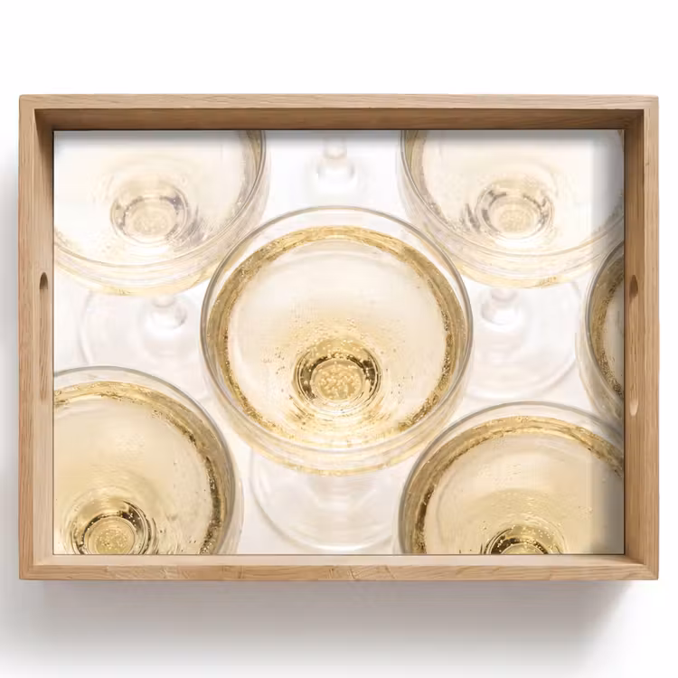 Dienblad - Drank - Glazen - Feest - Goud — 1