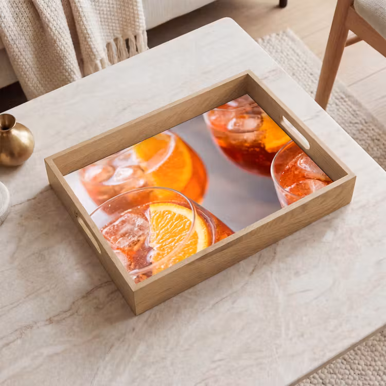 Dienblad - Drank - Sinaasappel - IJs - Zomer - Oranje — 2
