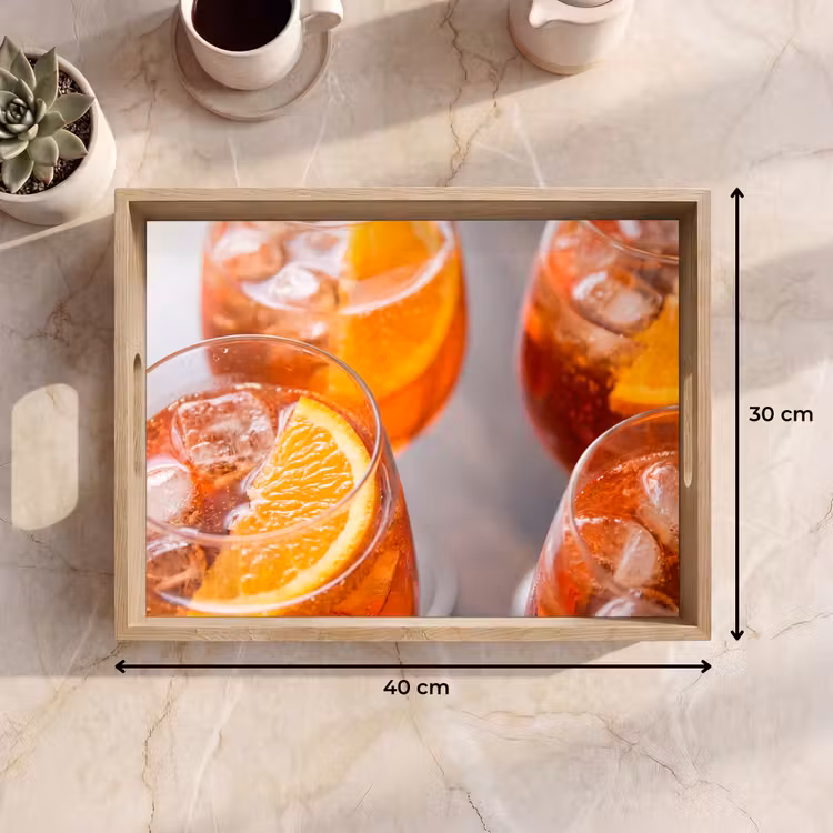 Dienblad - Drank - Sinaasappel - IJs - Zomer - Oranje — 9