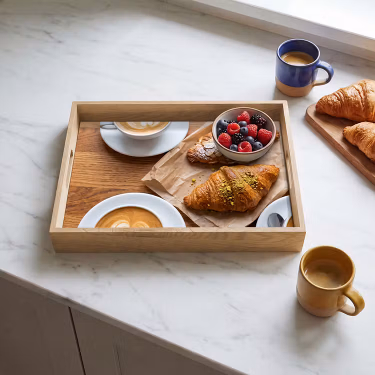 Dienblad - Eten - Croissant - Koffie - Ontbijt - Modern — 4