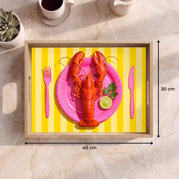 Dienblad - Eten - Roze - Geel - Modern - Culinaire — 9
