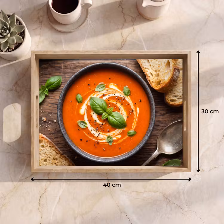 Dienblad - Eten - Soep - Basilicum - Rustiek - Rood — 9