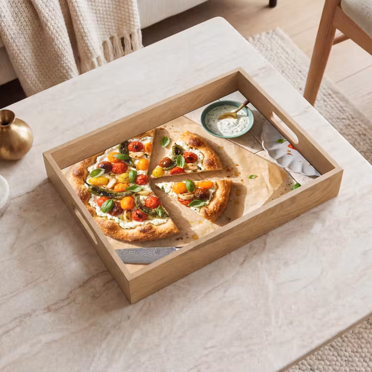 Dienblad - Eten - Tomaten - Basilicum - Maaltijd - Vers — 2