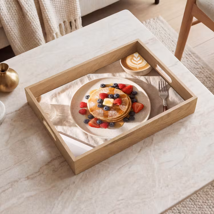 Dienblad - Pannenkoeken - Bessen - Ontbijt - Modern - Beige — 2