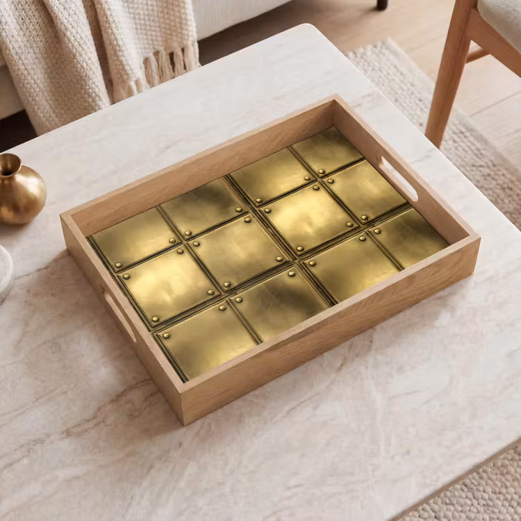 Dienblad - Platen - Industrieel - Stoer - Goud — 2