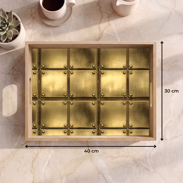 Dienblad - Platen - Industrieel - Stoer - Goud — 9