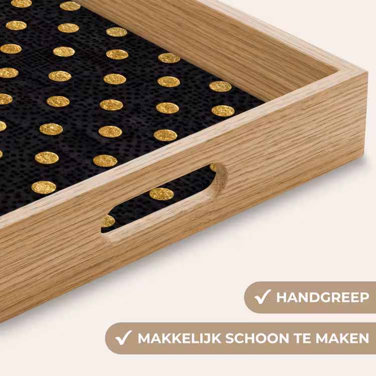 Dienblad - Polka Dot - Stippen - Goud - Zwart — 5