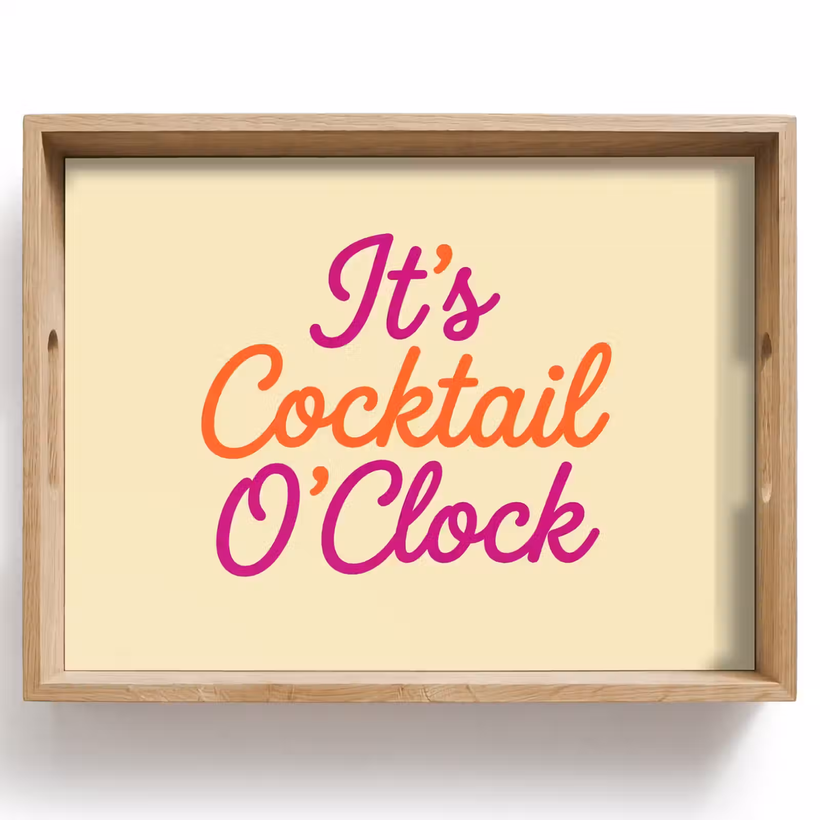 Dienblad - Cocktail O'Clock - Geel - Retro — 1