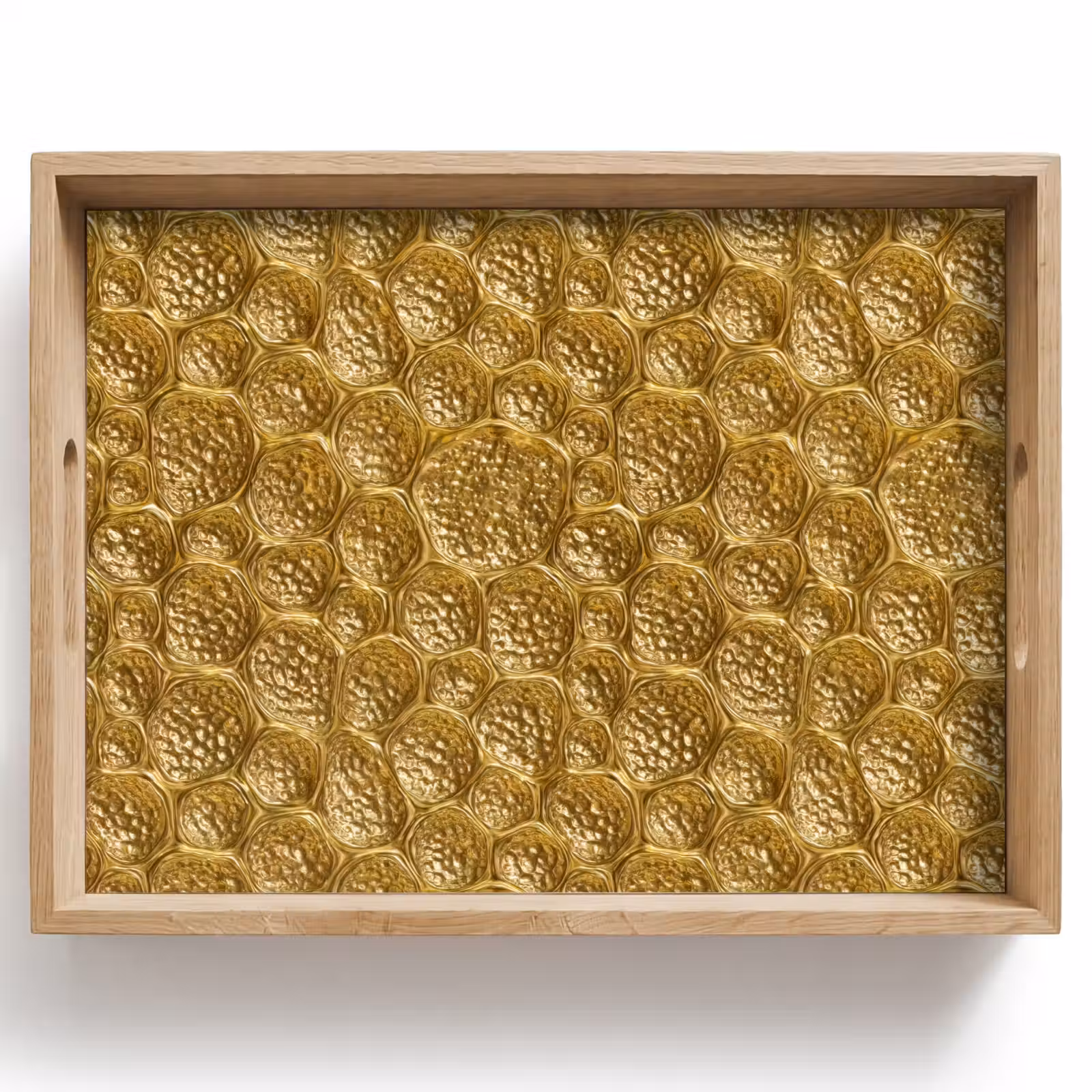 Dienblad - Gehamerd - Mozaïek - Antiek - Goud — 1