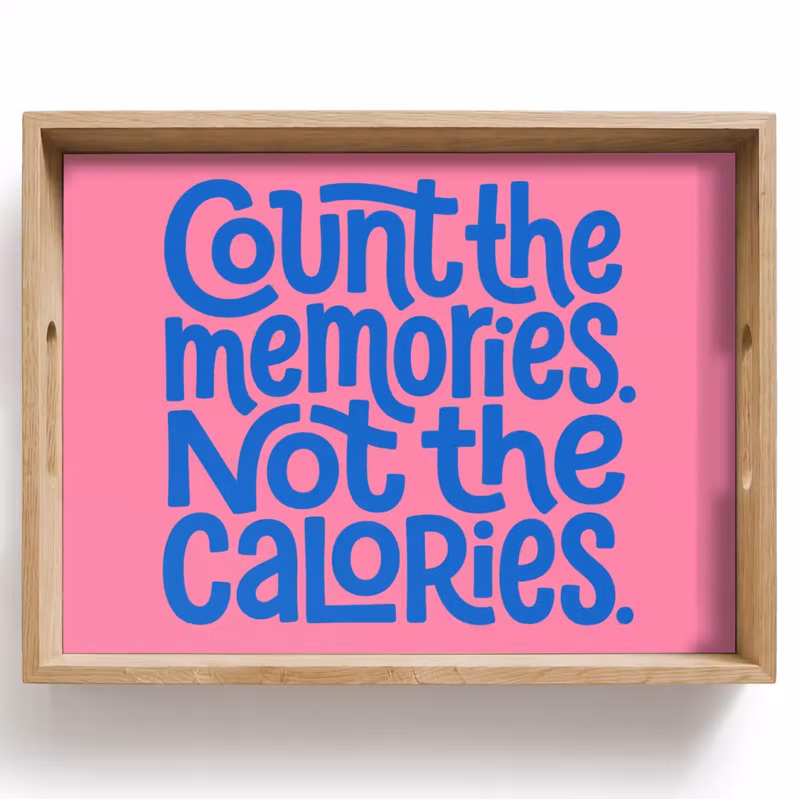 Dienblad - Memories - Roze - Blauw - Quote — 1