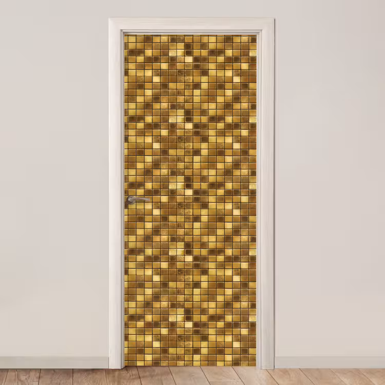 Deursticker - Tegels - Mozaïek - Luxe - Warm Goud — 1