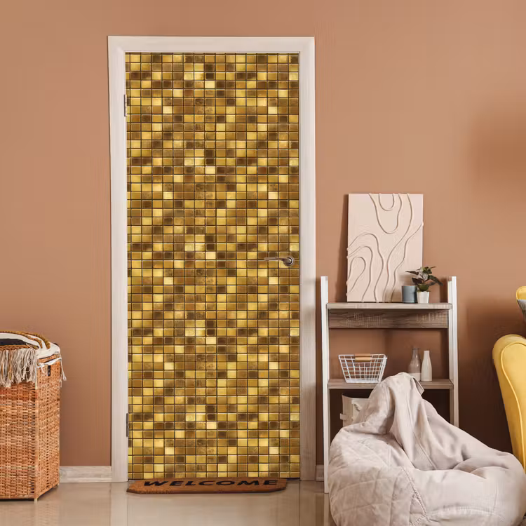 Deursticker - Tegels - Mozaïek - Luxe - Warm Goud — 2