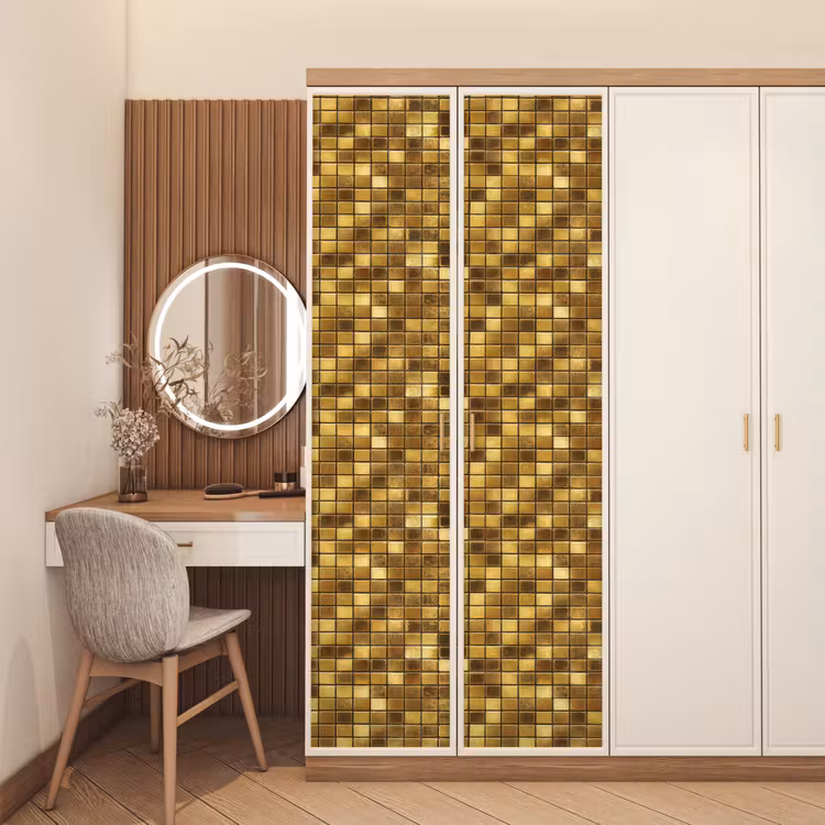 Deursticker - Tegels - Mozaïek - Luxe - Warm Goud — 5