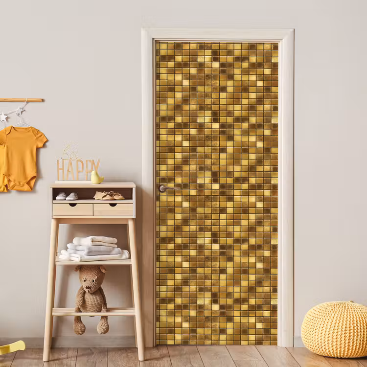 Deursticker - Tegels - Mozaïek - Luxe - Warm Goud — 6