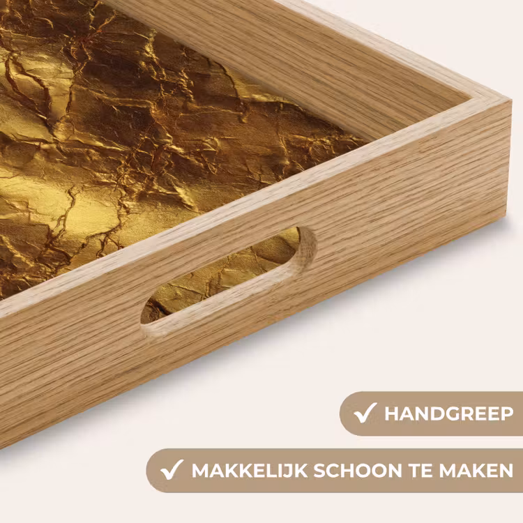 Dienblad - Bladgoud - Textuur - Goud — 5