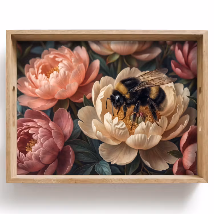 Dienblad - Bloemen - Insect - Natuur - Roze — 1