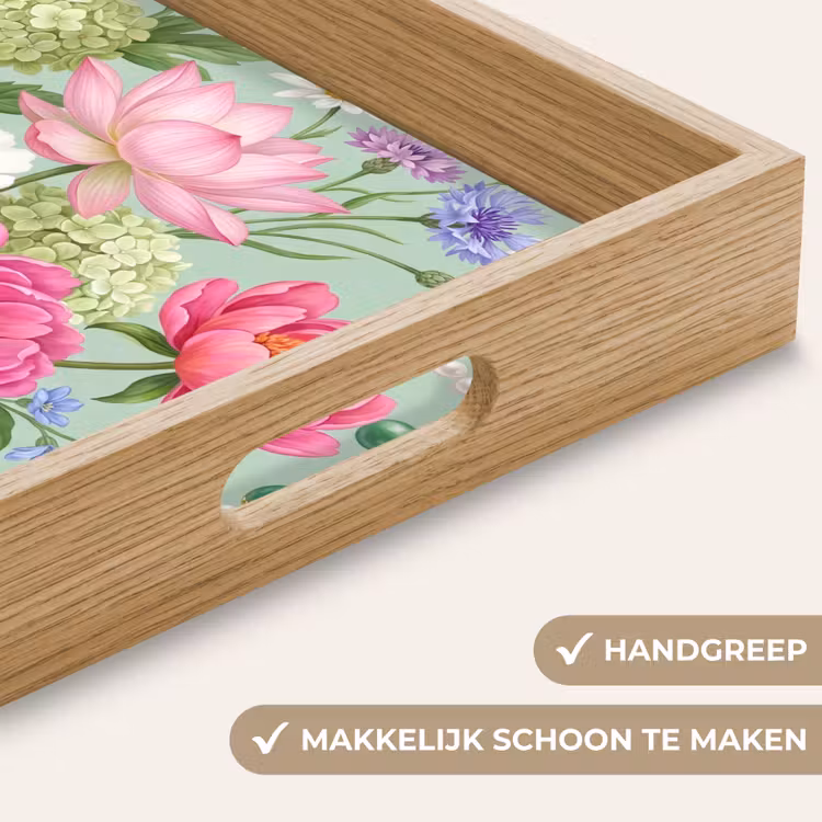 Dienblad - Bloemen - Patroon - Botanisch - Groen — 5