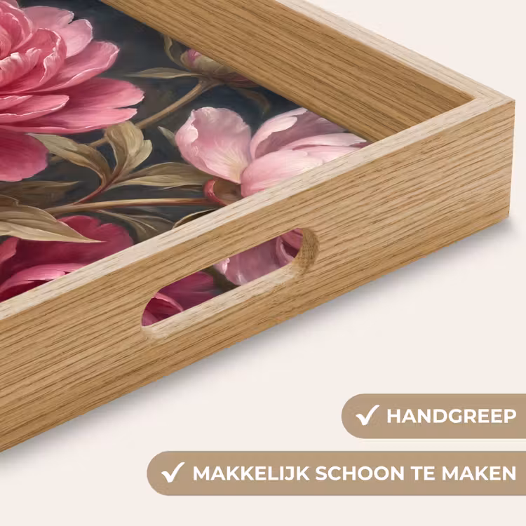 Dienblad - Bloemen - Roze - Klassiek - Natuur — 5