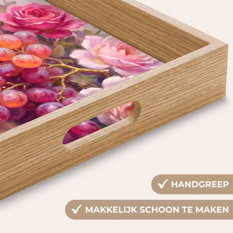 Dienblad - Eten - Bloemen - Stilleven - Roze - Goud — 5