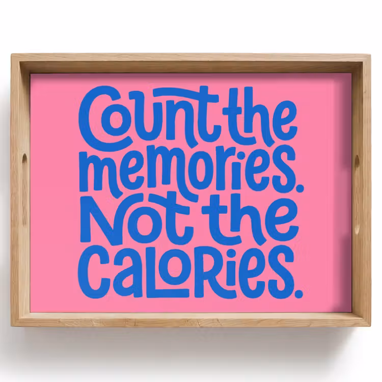 Dienblad - Memories - Roze - Blauw - Quote — 1