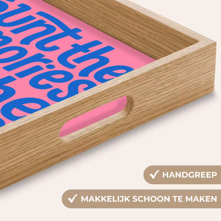 Dienblad - Memories - Roze - Blauw - Quote — 5