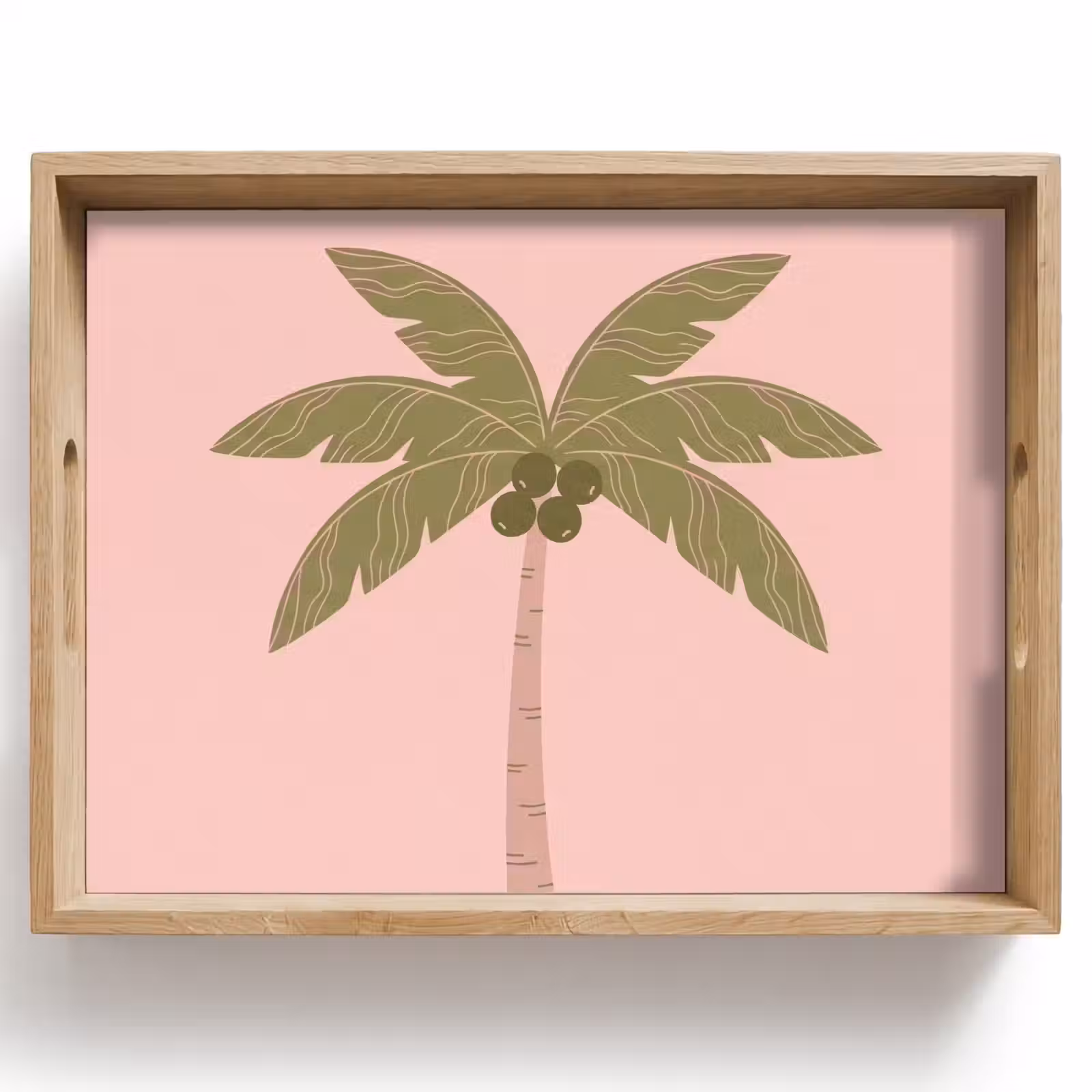 Dienblad - Boom - Palm - Natuur - Illustratie - Roze — 1