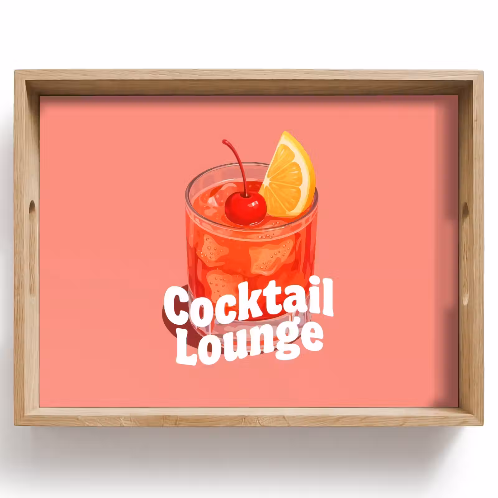 Dienblad - Cocktail Lounge - Glas - Koraal — 1